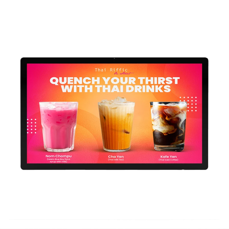 KINGONE Cheap Price 21.5 32 43 55 Inch 4K Video Player Display Interactive Wall Mounted Digital Advertising Screens For Sale