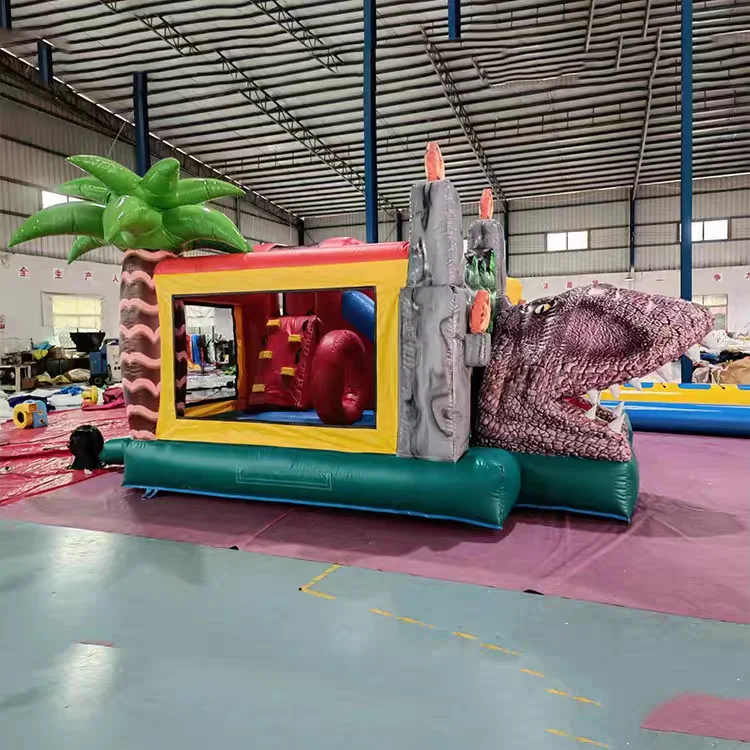 4.5*4.5m animal theme inflatable crocodile combo factory direct sale jungle animal inflatable crocodile calstel combo for sale