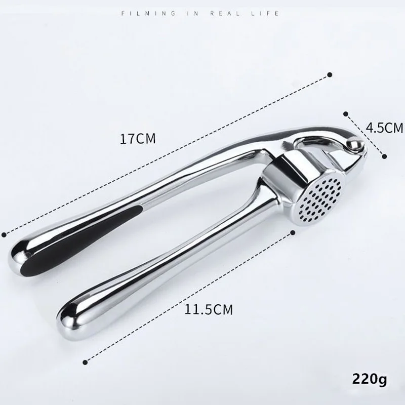 High Quality Manual Garlic Squeezer crusher Garlic Peeler Brush Garlic press Sets
