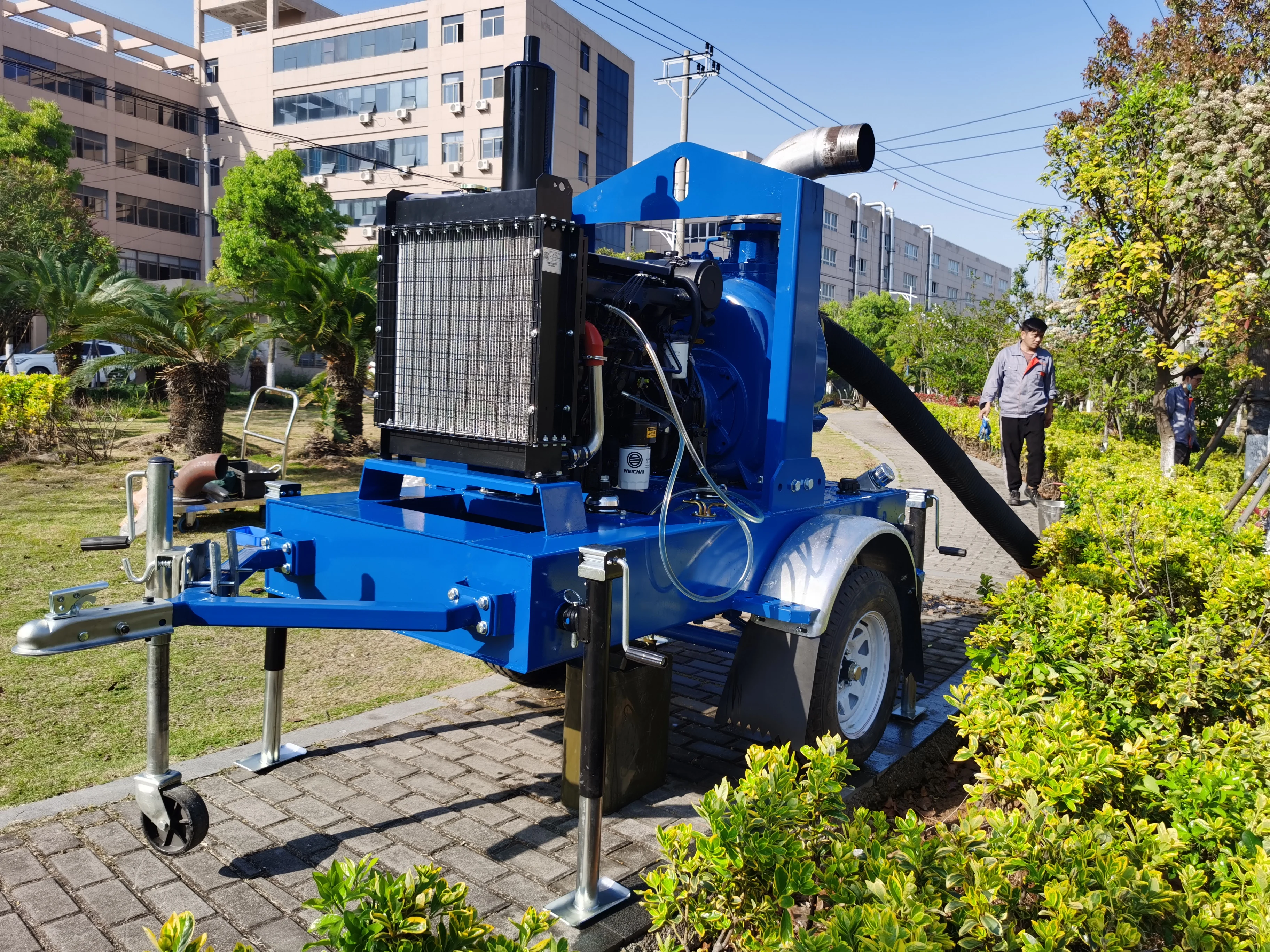 6 Inch Super T Series Self-priming Trash Water Pump with Trailer