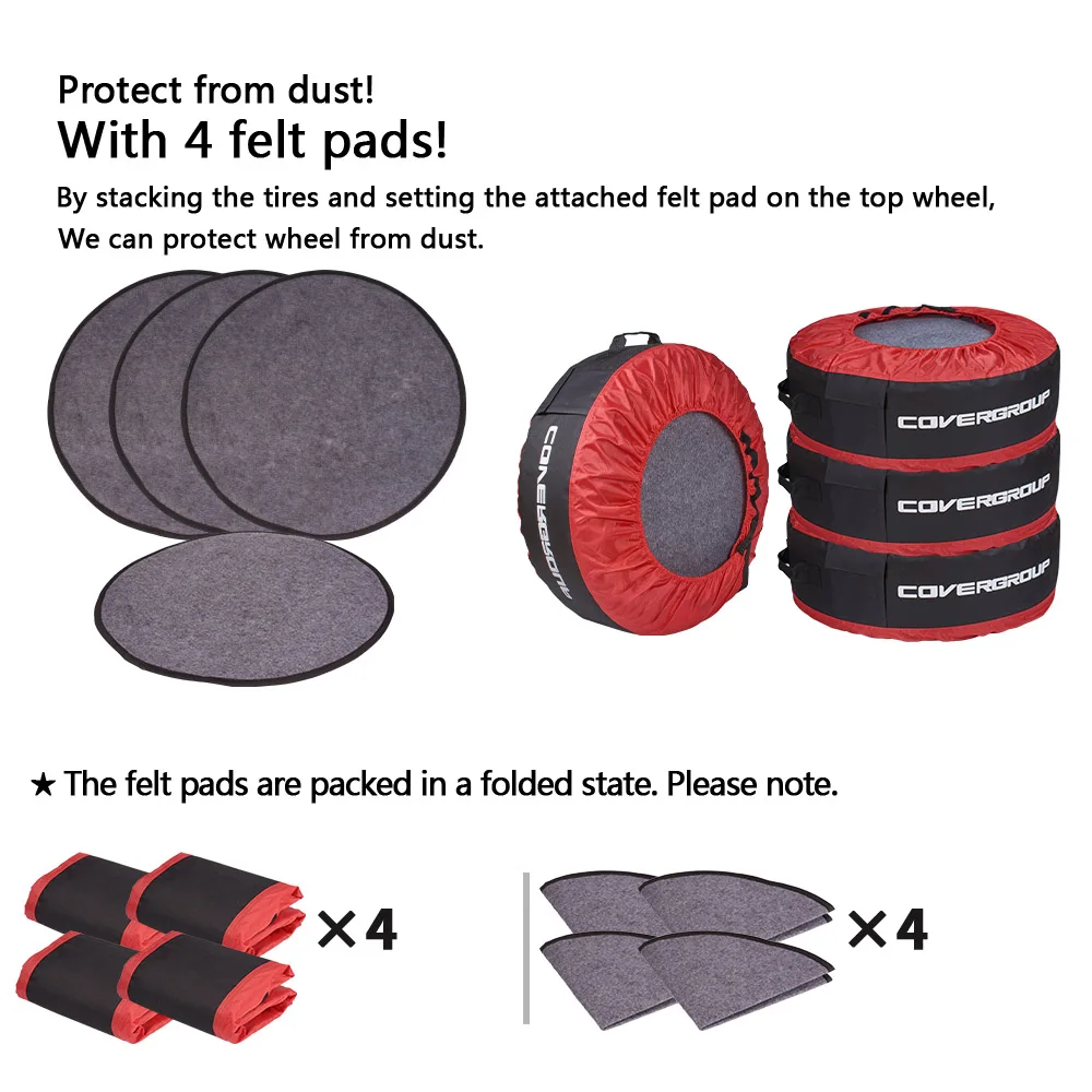 4 шт./комплект, чехлы для автомобильных запасных колес и шин