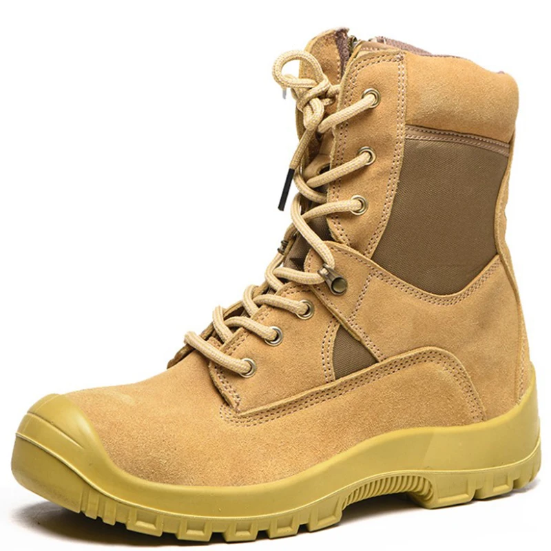 Diansen Oem Composite Toe Leather Safety Shoes Work Boots for Men Industrial Welding Boots