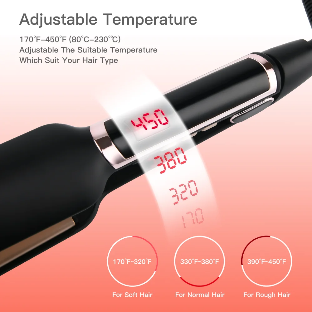 PRITECH Wholesale 2 Inch Wide Plate Digital Flat Iron Hair Straightener