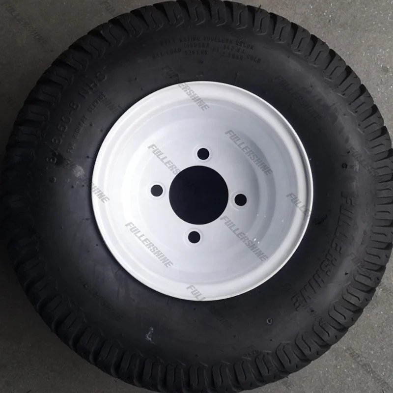 Rough Turf Grass pattern  Golf Car Tyre/Tire/Wheel with White Steel Rim 18x8.50-8/18X8.50-8/18*8.50-8