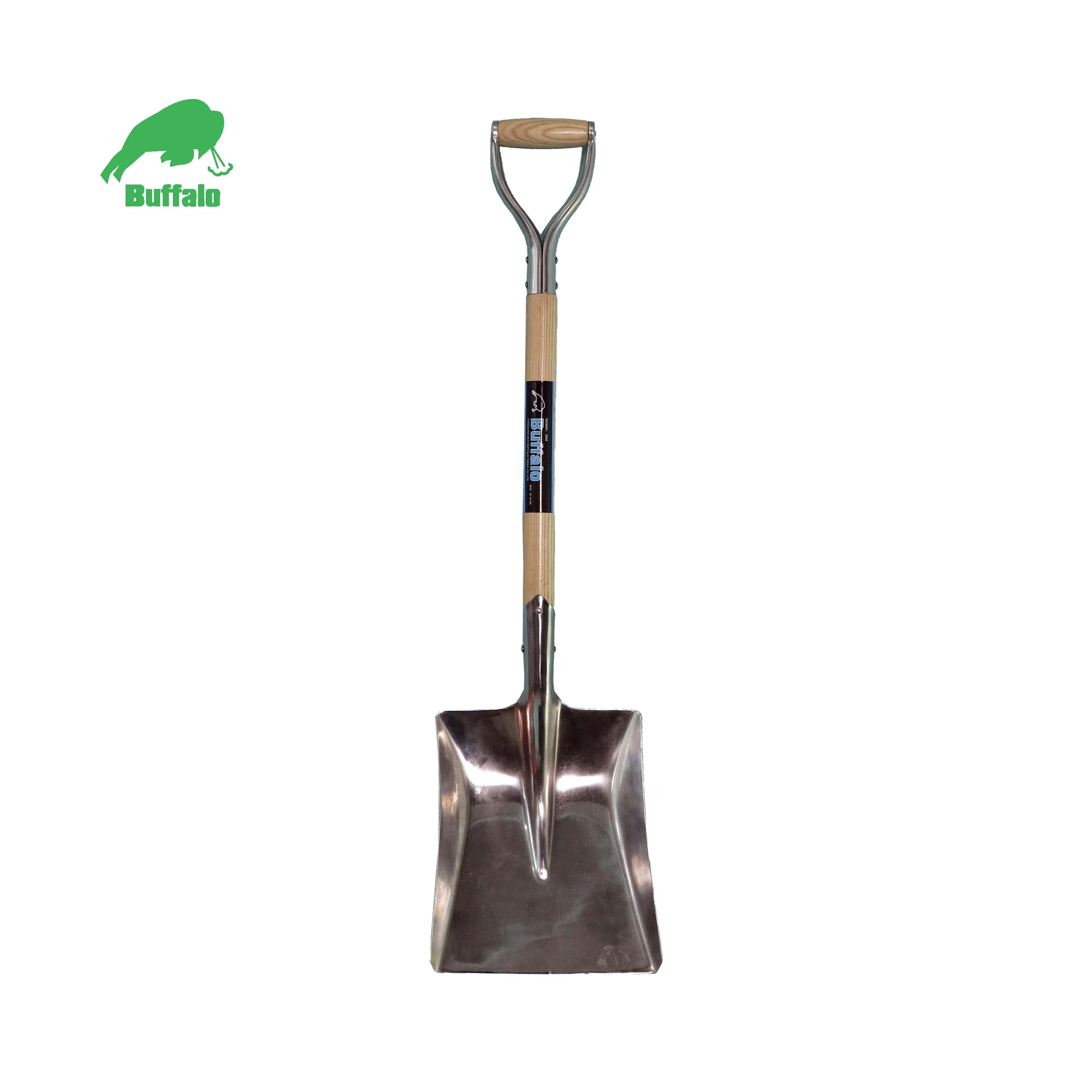 Buffalo Drain Spade Transplanting Spade AMS505-1Y For Digging With Antislip & Wide Step, Stainless Steel Y Grip