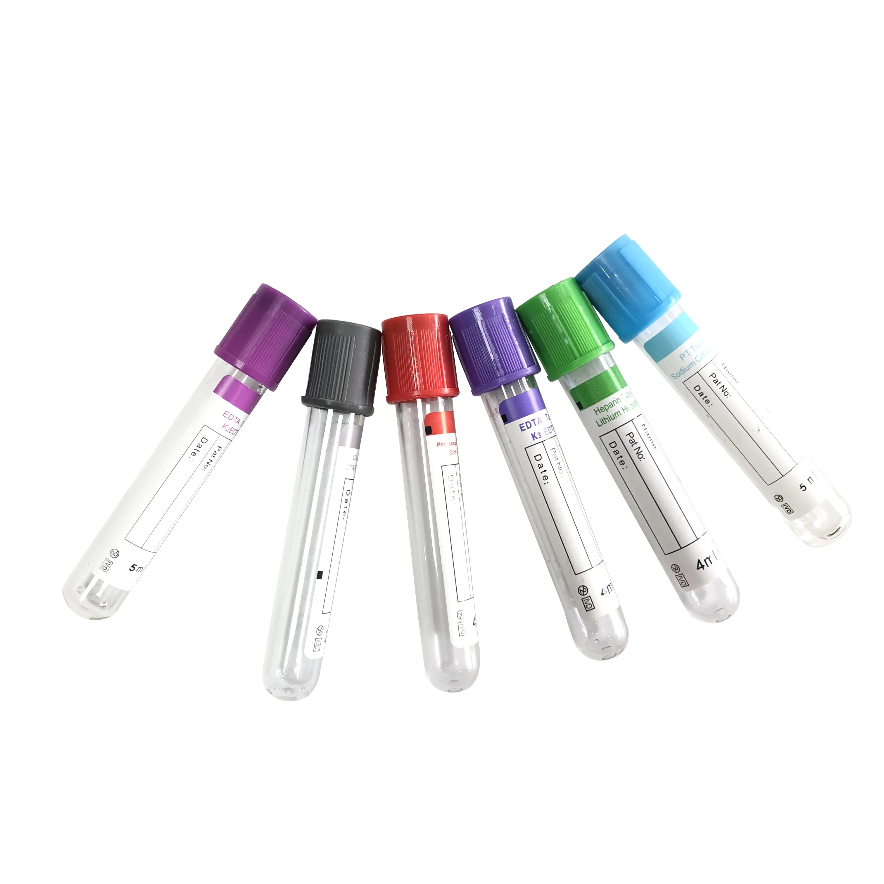 Lab Hospital Medical No Additive Disposable k2 k3 Pet Or Glass 13*75mm Vacutainer Vacuum Blood Collection Tube