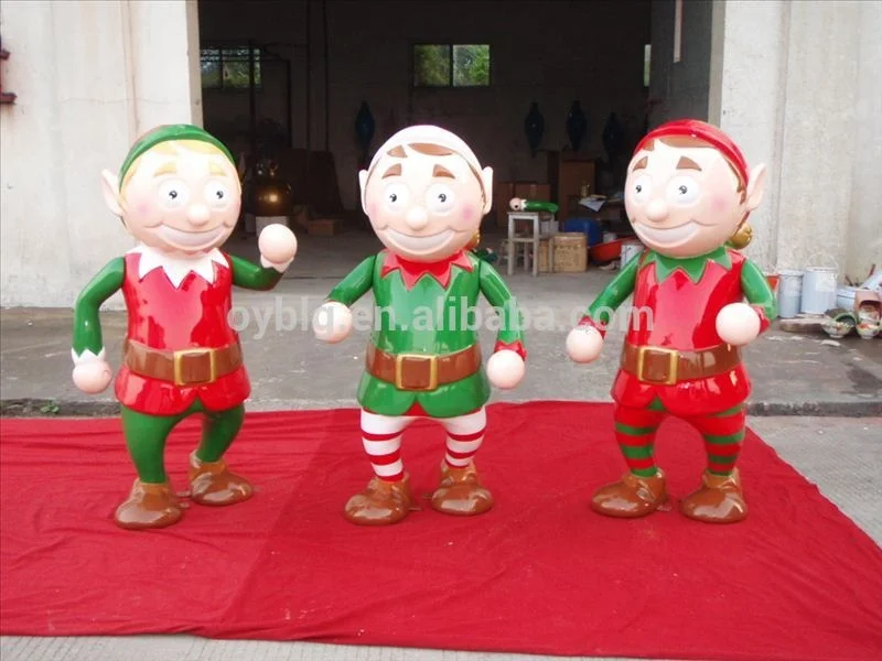 Elfish christmas decorations elf Christmas figure fiberglass life style Elf