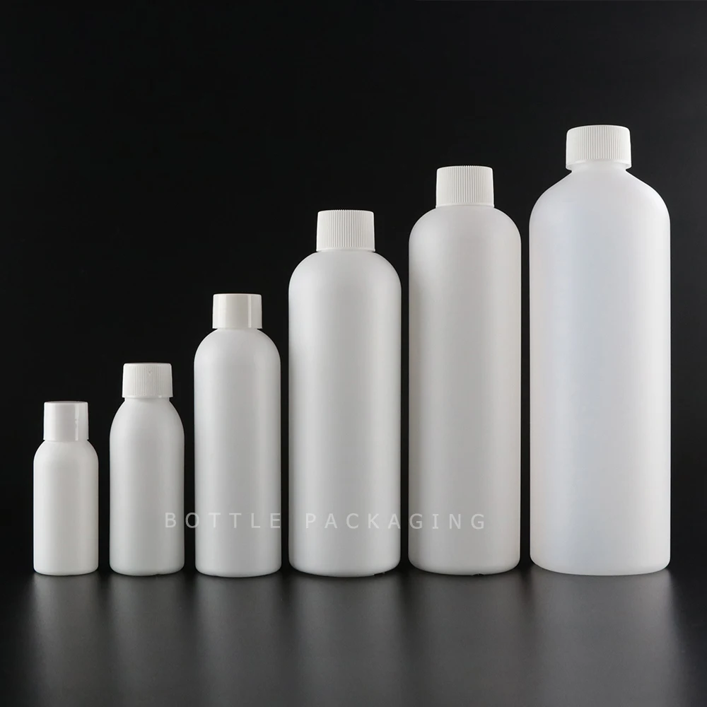 Cylinder Plastic HDPE Matte 250ml 8oz Body Wash Bottle Packaging Containers Packaging Plastic Screw Top Bottles