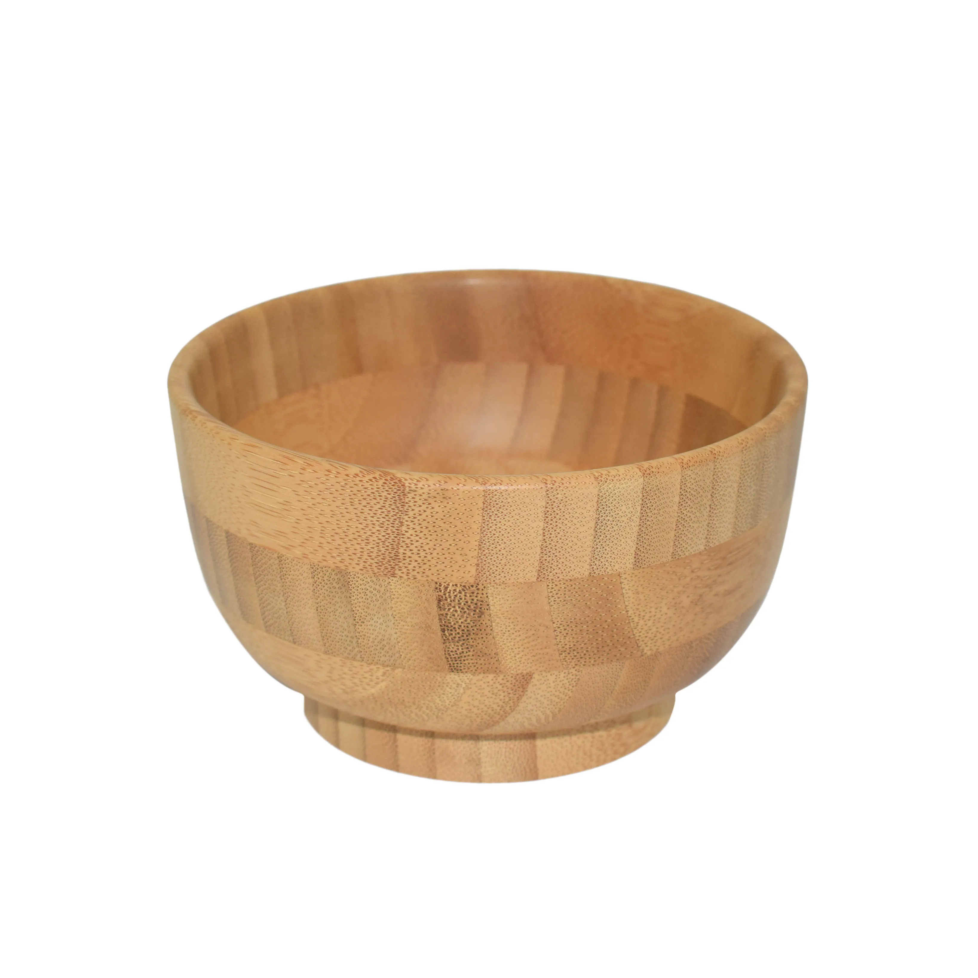 Natural Smooth Wood Salad Mixing Round Rice Solid Wooden Food Noodle Serving Bowls Set