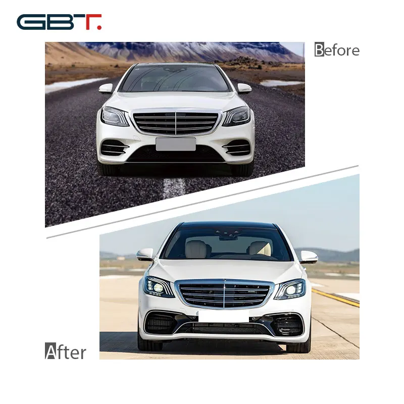 GBT Прямая поставка комплектов кузова автомобиля w222 facelift s63 amg стиль модифицированный для mercedes benz s
