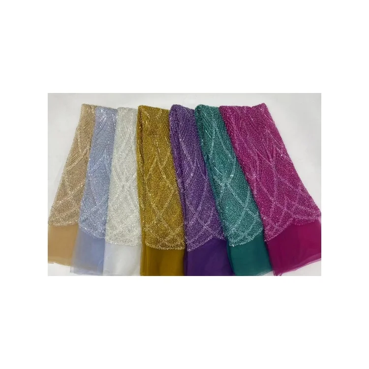 Green Sequin Lace Custom Chinese Lace Embroidered Premium