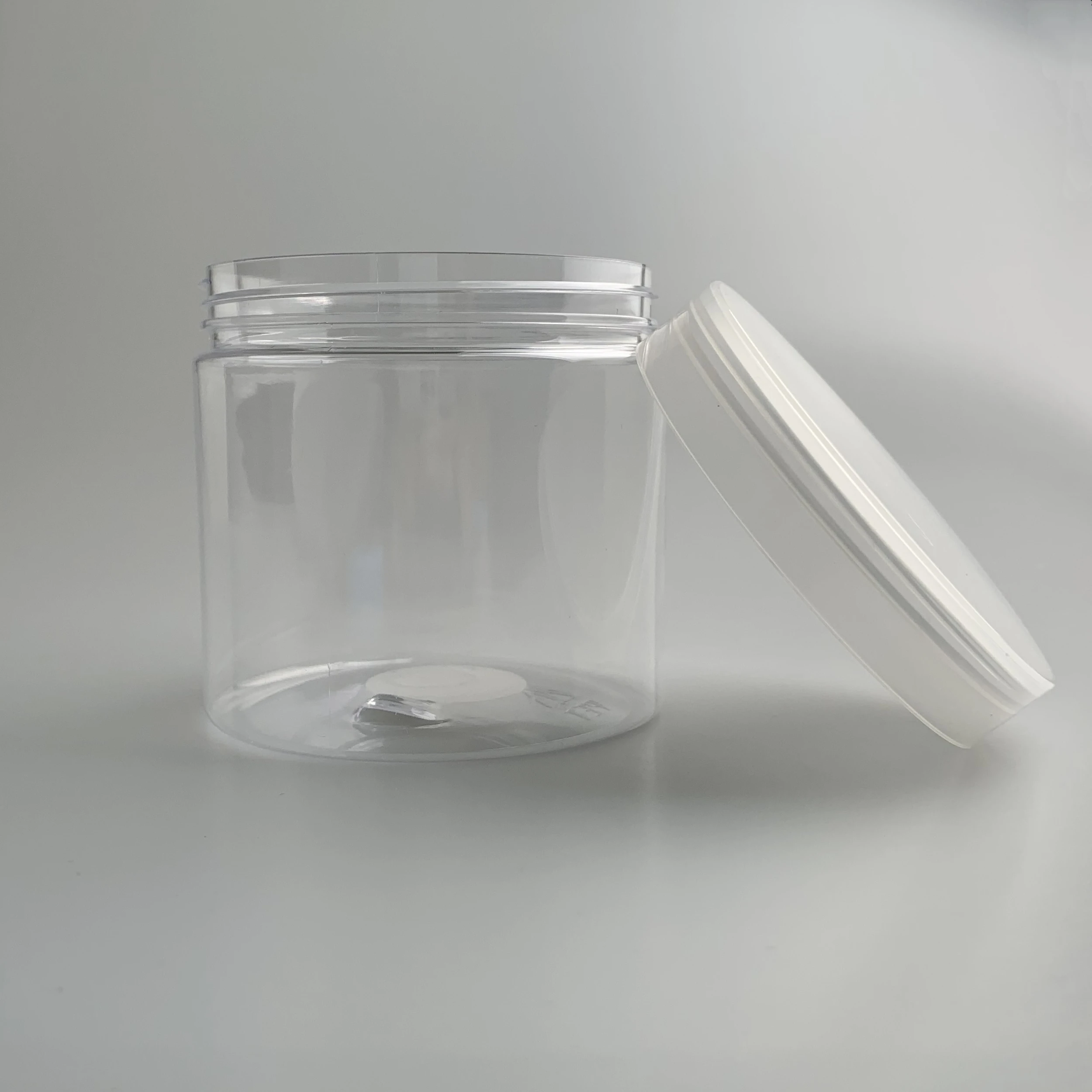 4oz 8oz 16oz pet  plastic jar containers with aluminum lid empty pet jar for cosmetic