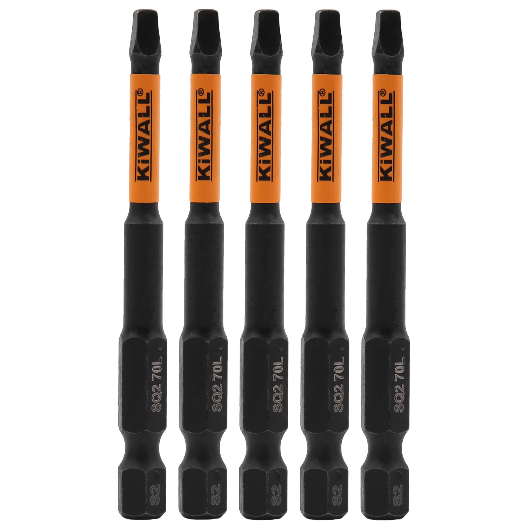 Impact driver bit #2 70mm square head, torque screwdriver Impact Driver Bit square 2-3/4 Inch Long Drill Tips for Cordless Drill