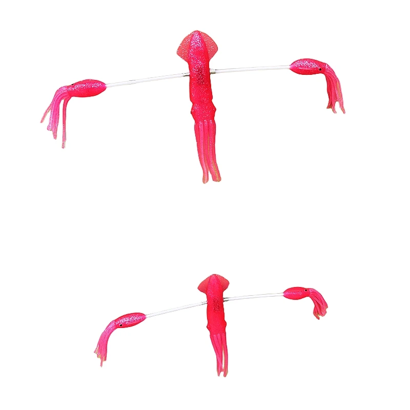 Yousya Bird Octopus Squid Trolling Lure Set Spread Bar W/Fishing Handy Storage Bag Mahi Tuna Marlin