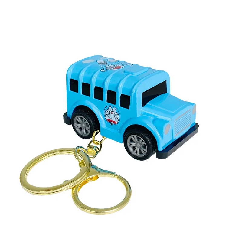 Cartoon car school bus decompression toy keychain toy wholesale