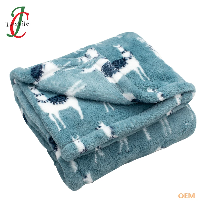 Jingcheng custom print muslin flannel baby blanket organic fabric 100% polyester soft fleece swaddle blanket throws for newborns