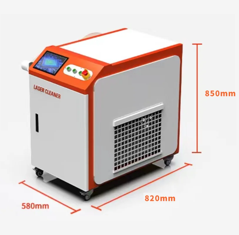 2000W Portable Laser Cleaning Machine with Wide 600mm Cleaning Capability for On-Site Rust and Paint Removal in Marine Vessels