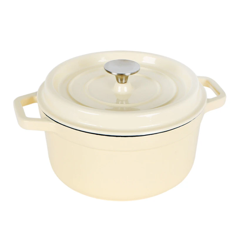 Cast Iron Dutch Oven 24cm 3.8L Dutch Oven for Induction Hob, Casseroles Dish with Lid Dutch Ovens Cast Iron Cooking Pot