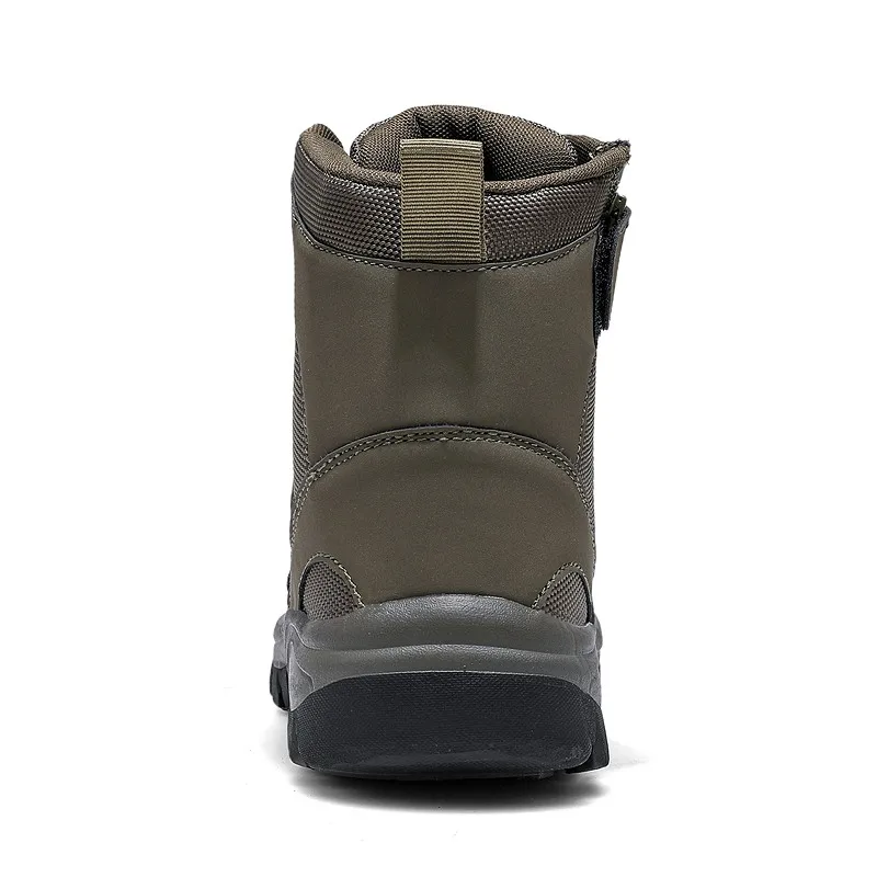 Дизайнерские военные спортивные боевые ботинки, удобные резиновые ботинки, Водонепроницаемые кожаные военные ботинки до щиколотки, обувь для мужчин