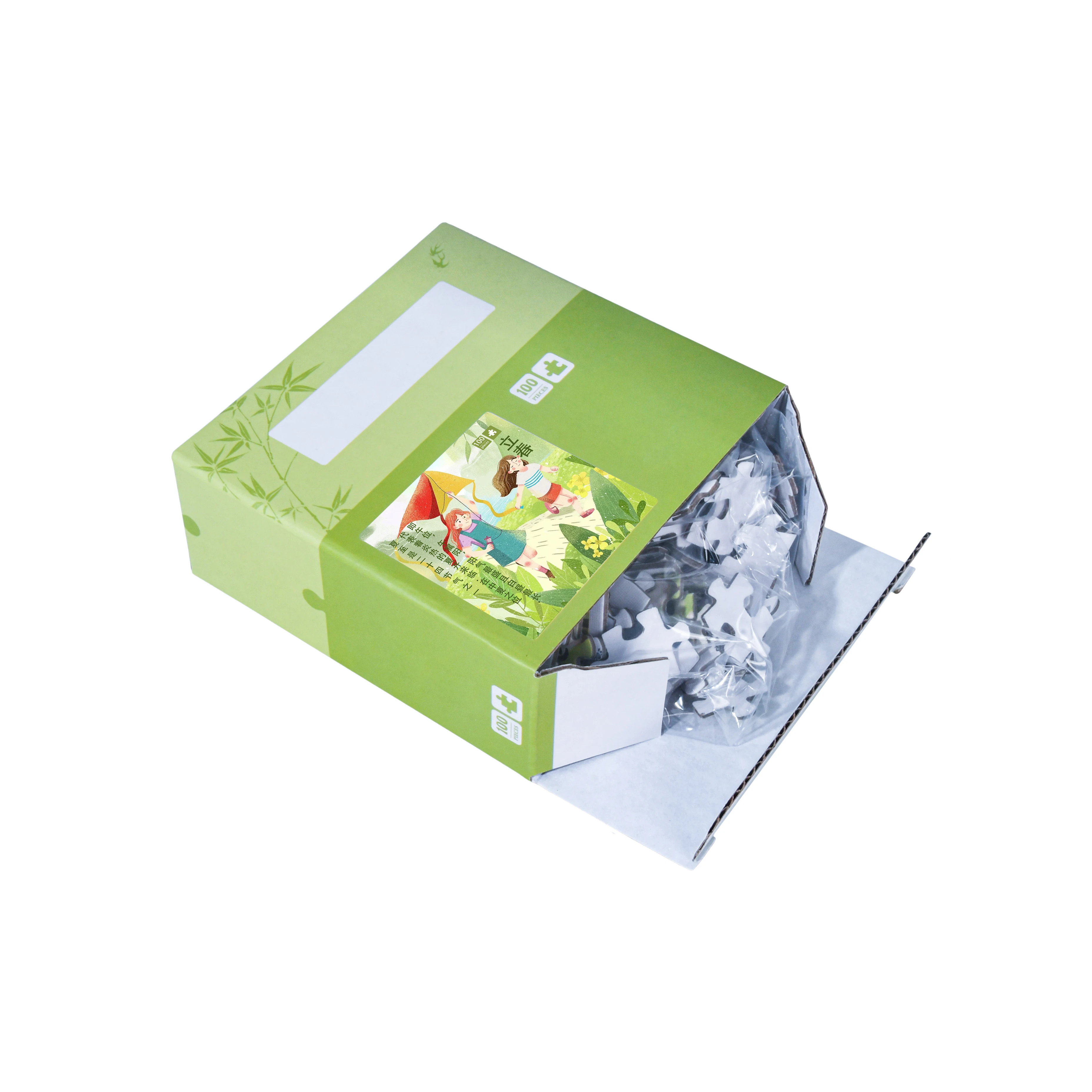 Eco-friendly Cartoon 100 Piece Puzzle Children Educational Game Paper Puzzle Jigsaw Puzzle for Kid Intelligent Animal CMYK 300