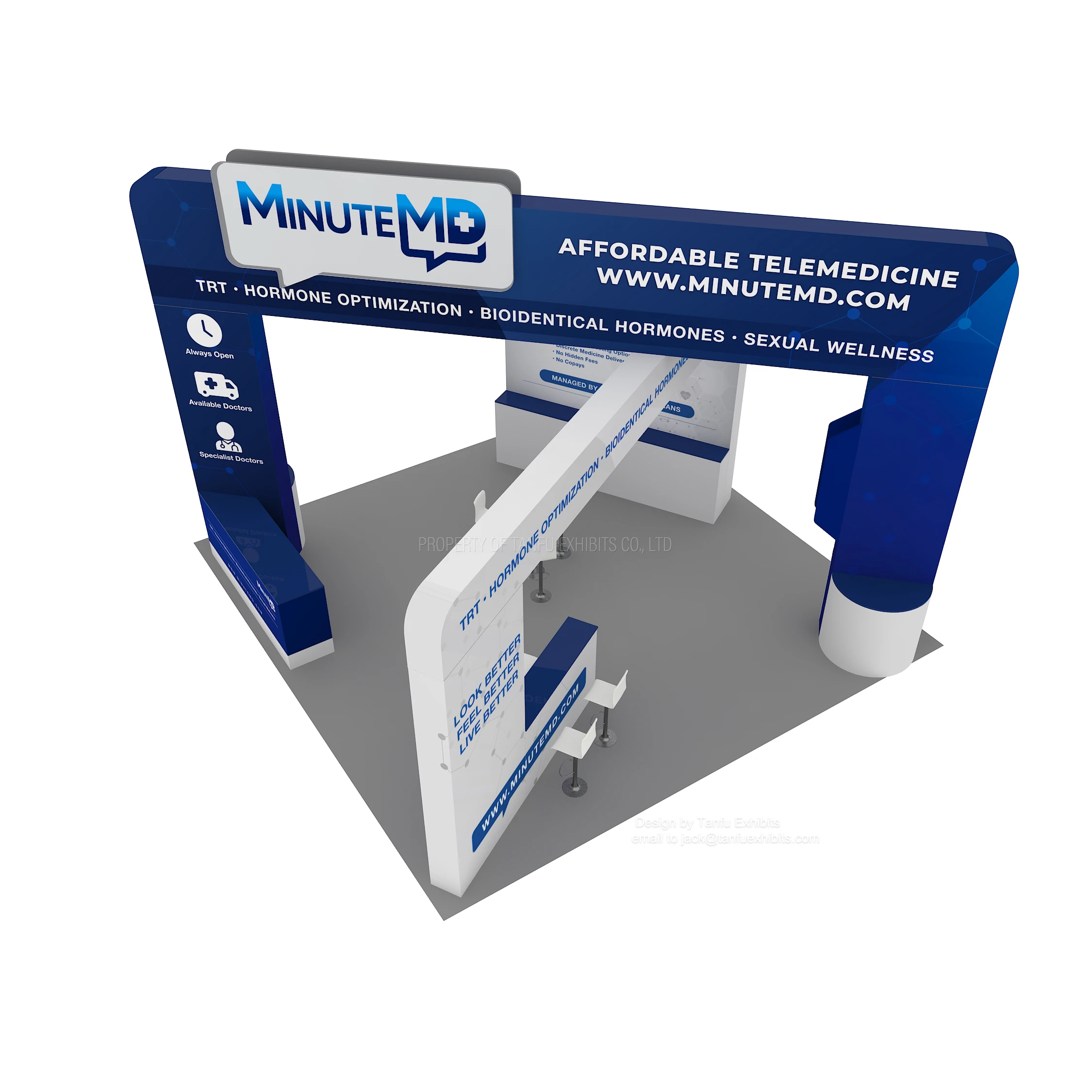 30x30 20x20 Large Exhibition Booth for Event Conference