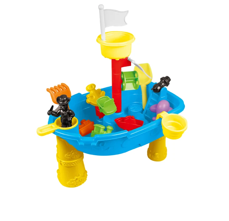 Summer outdoor plastic Beach set toys cheap Game Chair Set Beach Table Toys