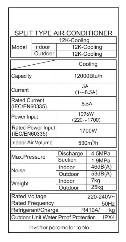Блок Китай 18000 BTU настенная система с разъемным типом переменного тока Gree Haier Midea Hisense TCL инверторный тип кондиционера