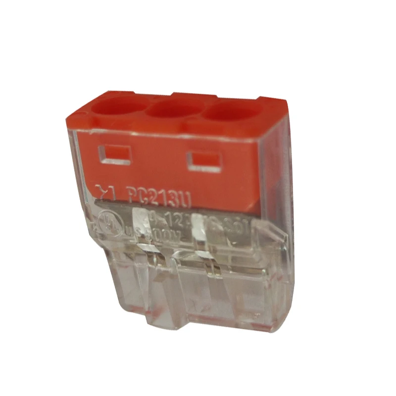 Заводская дешевая клемма быстрого подключения на заказ штепсельный соединитель блока pc213u проводной Соединитель с тремя отверстиями терминал для светодиодного