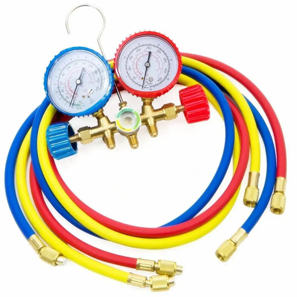 Manifold Gauge Set HVAC Refrigeration System Auto air Conditioner AC Charging R134A R502 R410A R404 Tool