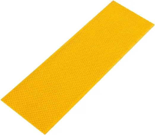 Yellow Beehive Beeswax Coated Plastic Bee Foundation Sheet 5-5/8-Inch Medium Foundation for Beehive Medium Frames