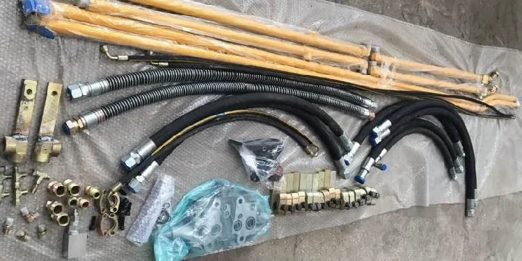Hydraulic breaker parts auxiliary line piping kits Double way Foot excavator Pedal Valves