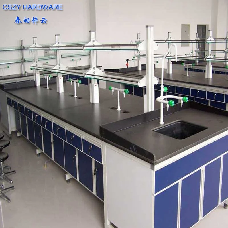 2022 New Arrival C-Frame Wood Steel Laboratory Island Workstation Bench