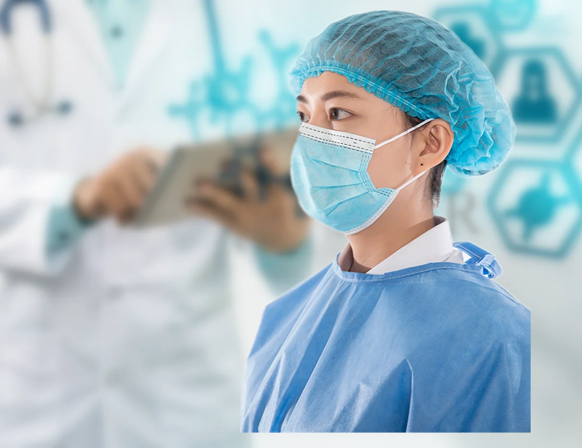 ASTM F2100 Level 3 Surgical Mask Disposable Face Mask 3 Ply Earloop Medical Facemask