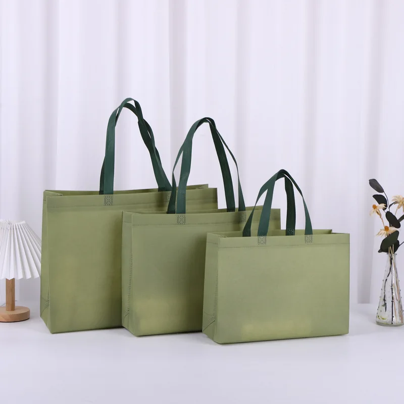 Wholesale Cheap Laminated Recycle Reusable Supermarket Grocery PP Polypropylene Fabric Tote Shopping Non Woven Bags