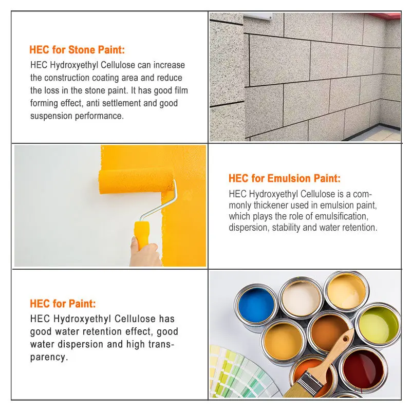 Hydroxy Ethyl Cellulose HEC which has good film forming effect