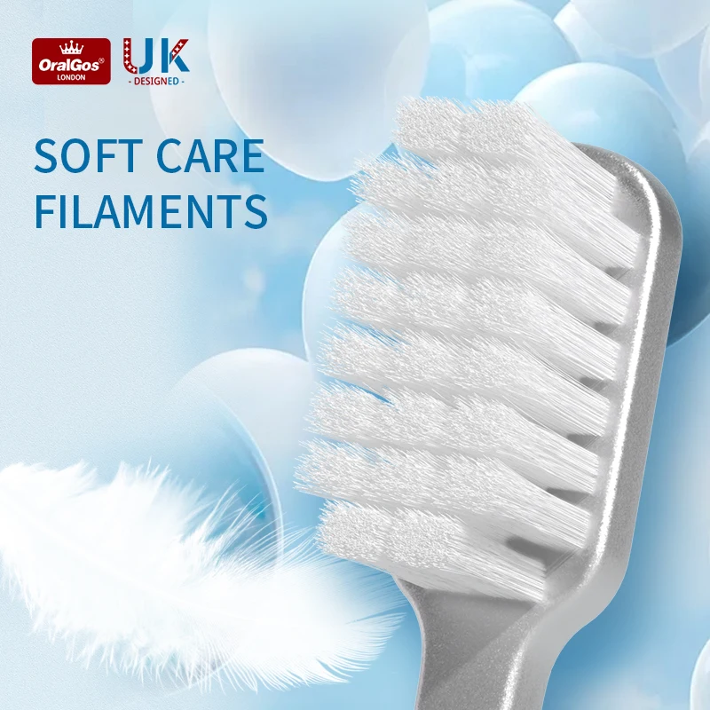 OralGos Premium Ultra Soft Gum Care Adult Toothbrush Deep Cleaning Extra Soft Filament Adult Toorhbrush Tooth Brushes