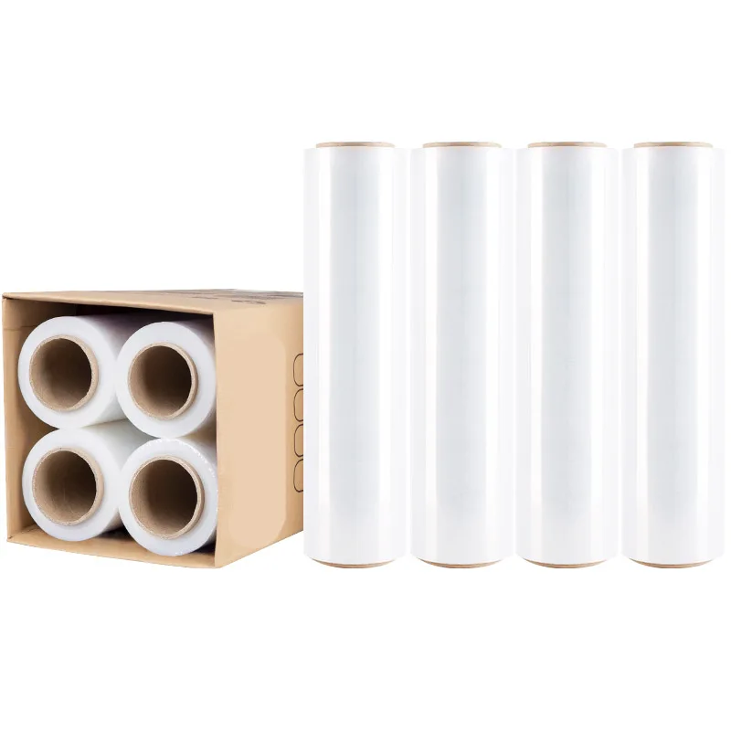 China Factory Lldpe Wrap Film/plastic Stretch Film for Packing Wholesale Pallet Packing 20 Micron Wrap Stretch Film