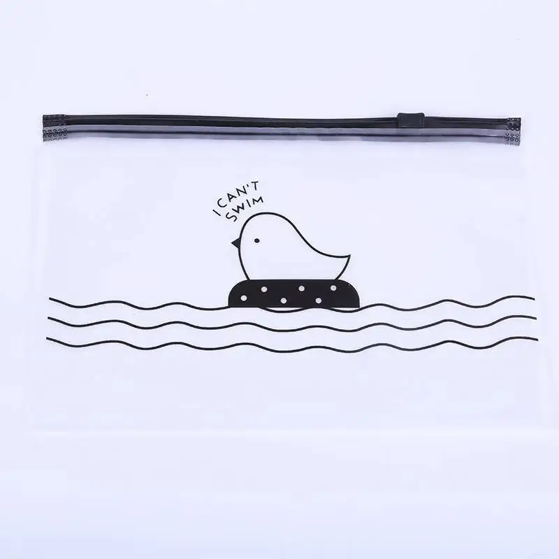 Zipper bag chicken semi-transparent storage hair rope hair band bag Environmentally pen bag manufacturers supply Environmentally