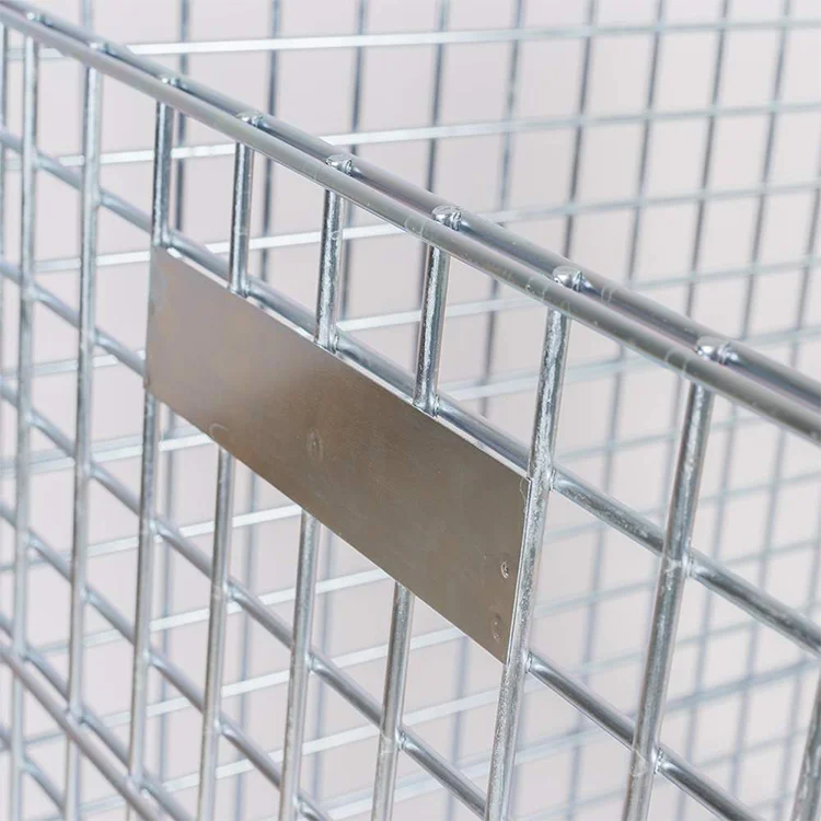 Warehouse Collapsible Storage Cargo Rigid Metal Box Wire Container