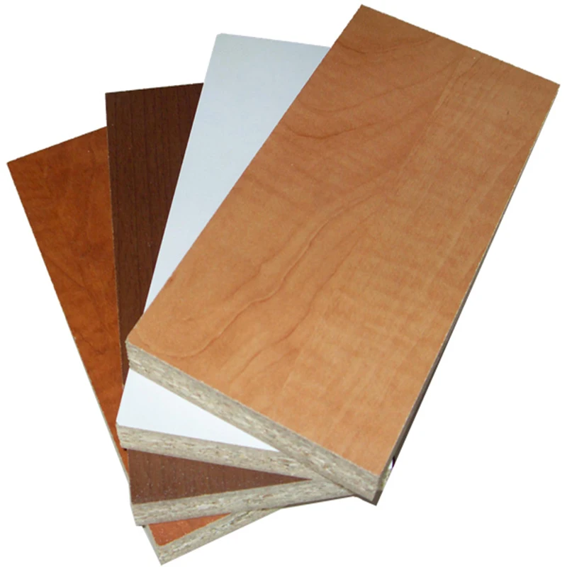 Cheap bamboo hollow core chip wood grain laminated 25mm 18mm melamine faced particle board price manufacturing