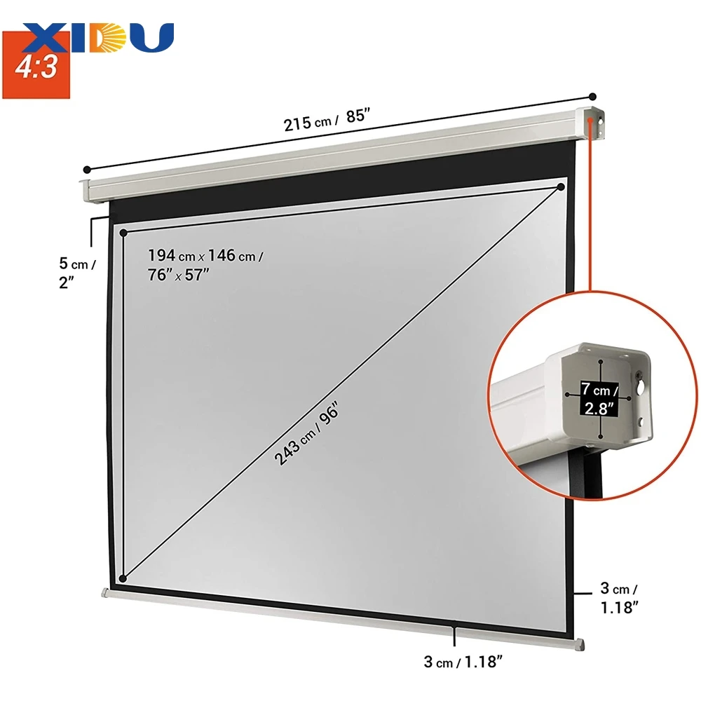 Factory Direct Sale 60-200 Inch Projection Screen Electric ALR Projection Screen Cinema UST Short Focus Video Projector Screen