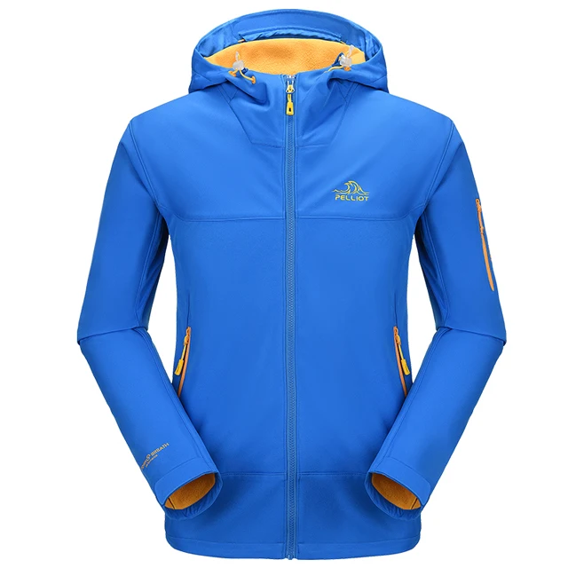 Pelliot fleece lined sports hiking camping jacket outdoor softshell running jacket embroidery
