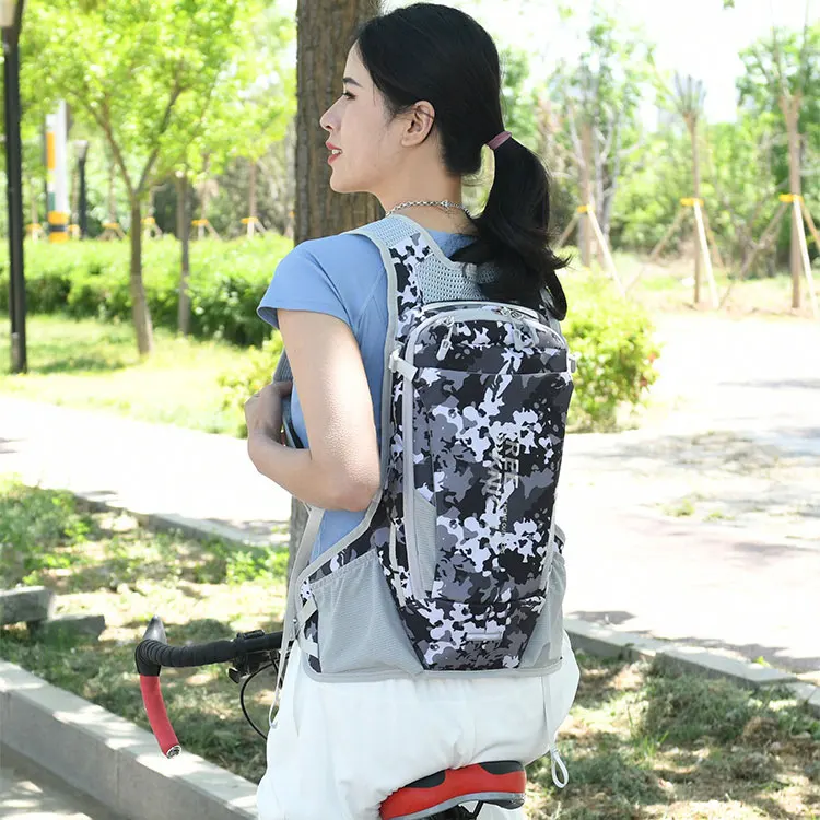 Mochila hidratacion 12L camel backpack trekking running hydration back pack with water bladder