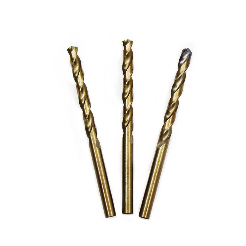 DIN338 amber finished hss twist drill bit fully ground hole maker for metal drilling bits