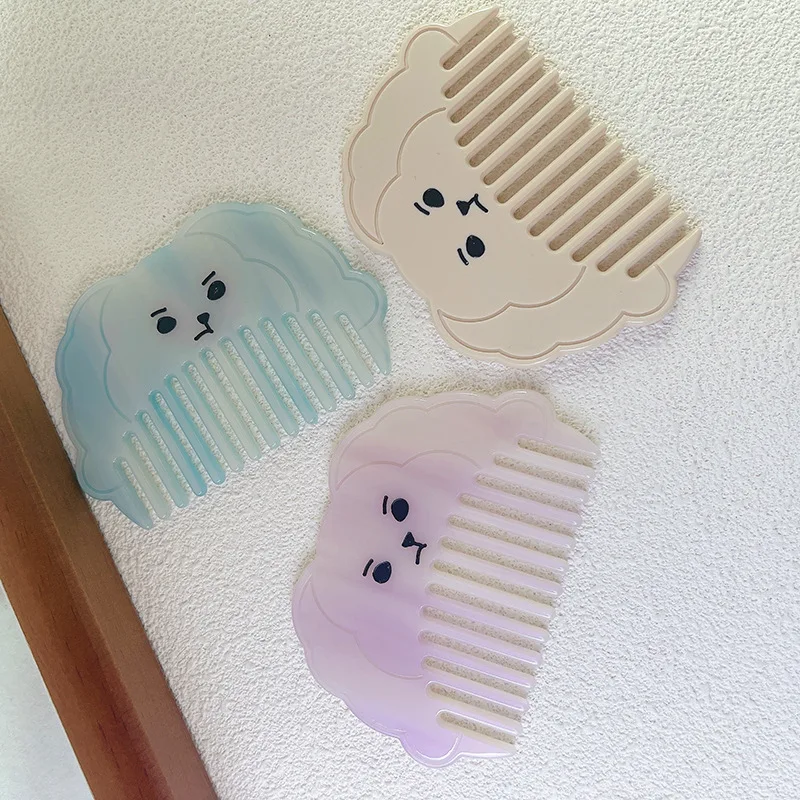Sayoung Fancy Sweet Cartoon Acetate Comb High Quality Small Size  Pocket  Comb For Women Girls Hair Accessories