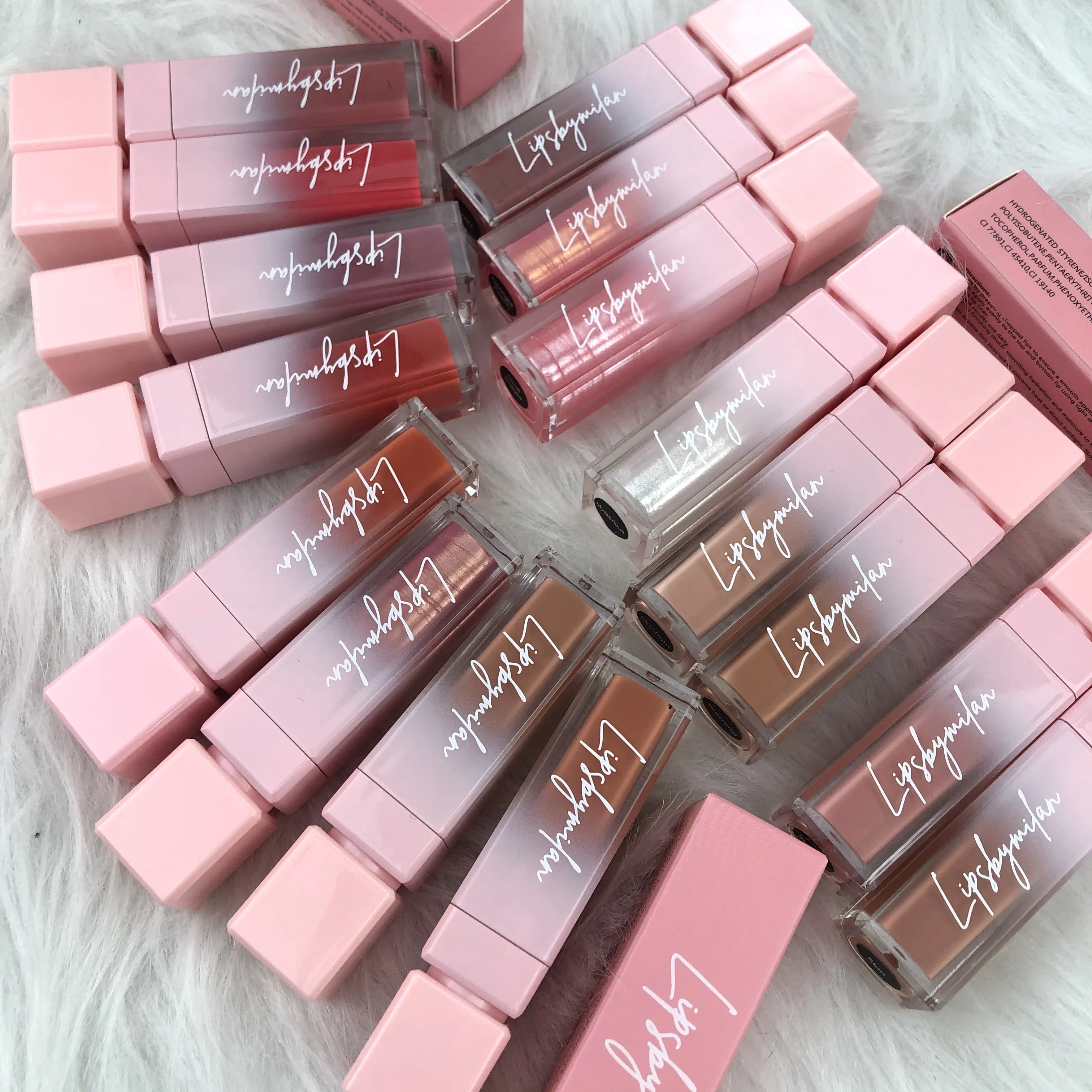 Luxury glitter custom logo matte lip stick  private label lip gloss wholesale bulk