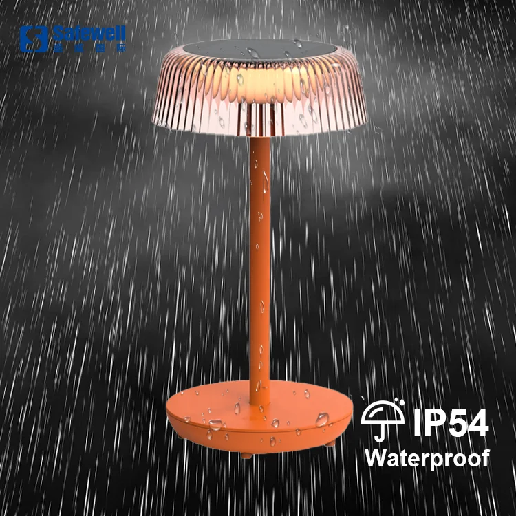 Rechargeable Outdoor Solar Battery Table Lamp Acrylic Clear Lamp Shade Garden Bedroom Hotel Decorative Lamps