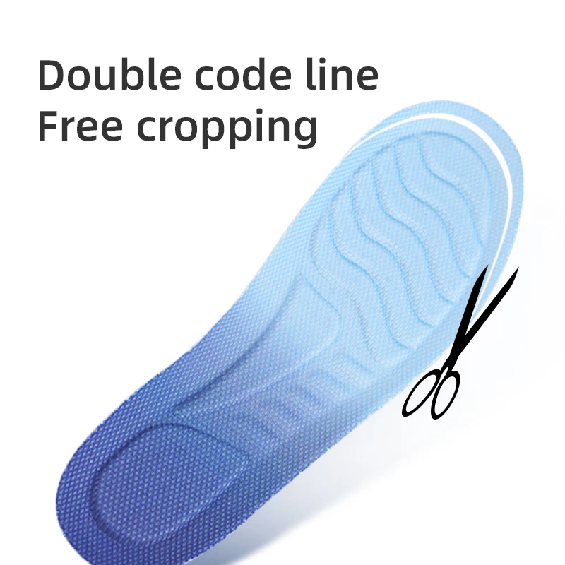 4D Cloud Technology Sports Comfort Insoles with PU Sole Soft Breathable Shock Absorption Cushion Running Orthopedic Care Insoles