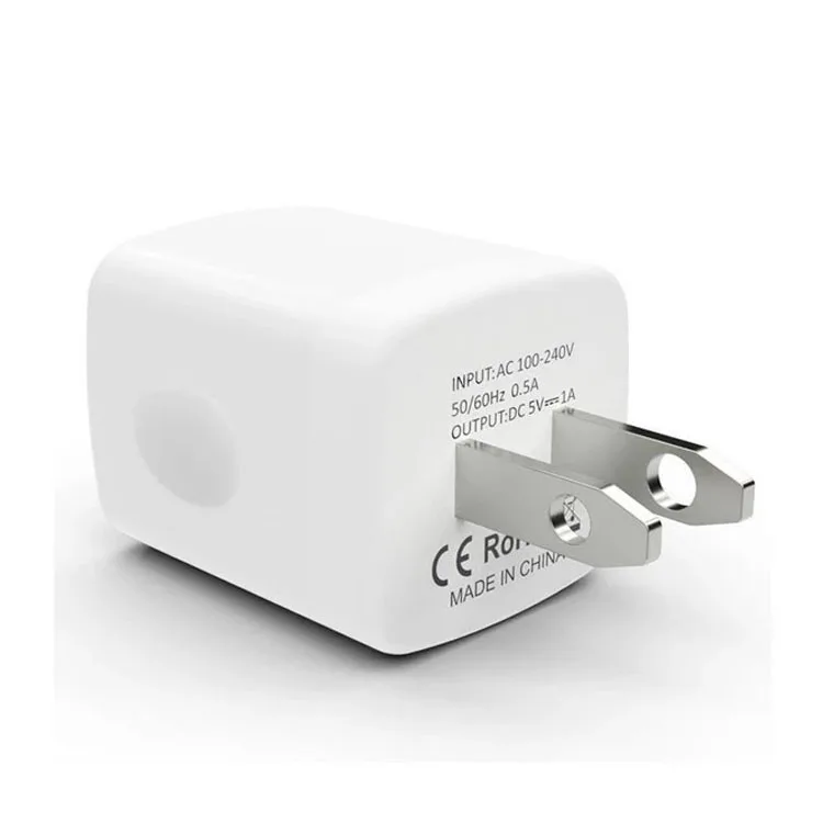 
The small green dot charger is suitable for Apple Android mobile phone charging adapter 5V1A single USB charging head charger 