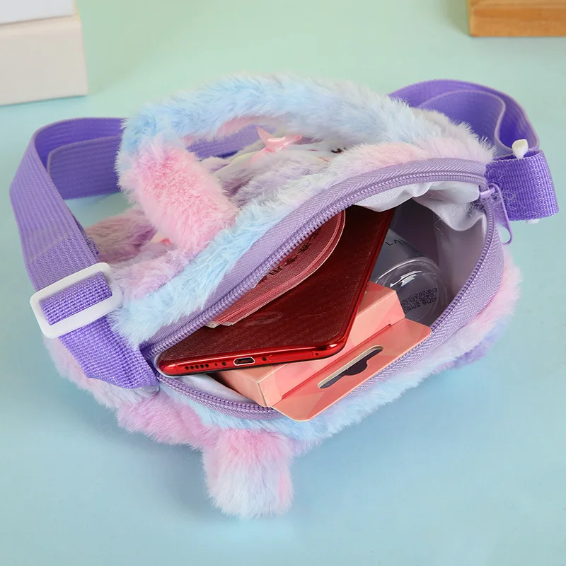 2024 wholesale cute shopping handbag bags student girl cartoon kawaii crossbody bag plush horse shoulder bag